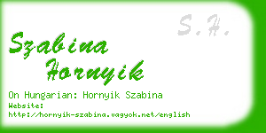 szabina hornyik business card